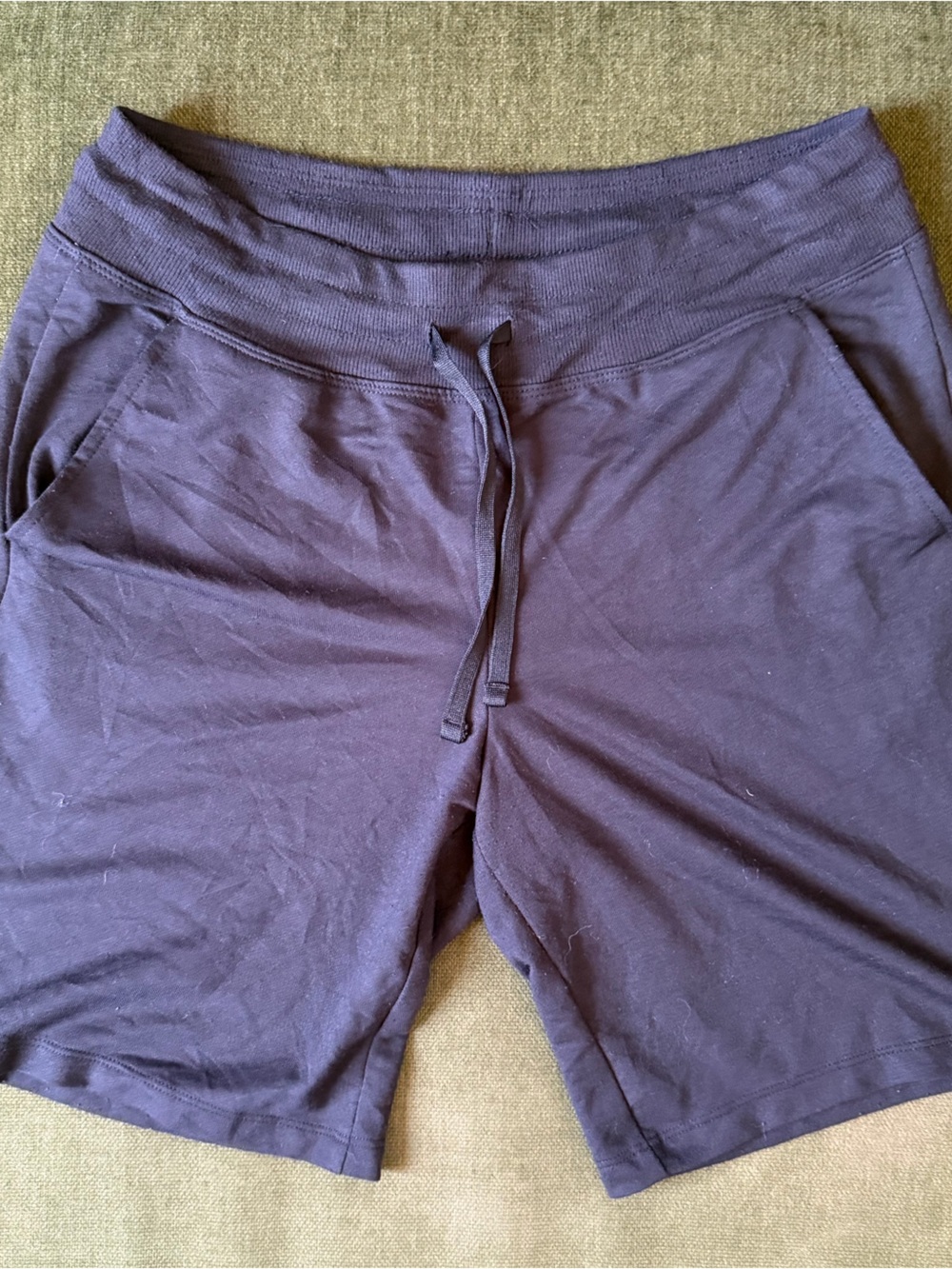 Athletic Works Unisex Drawstring Lounge Shorts in Black